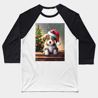 Christmas Puppy Baseball T-Shirt